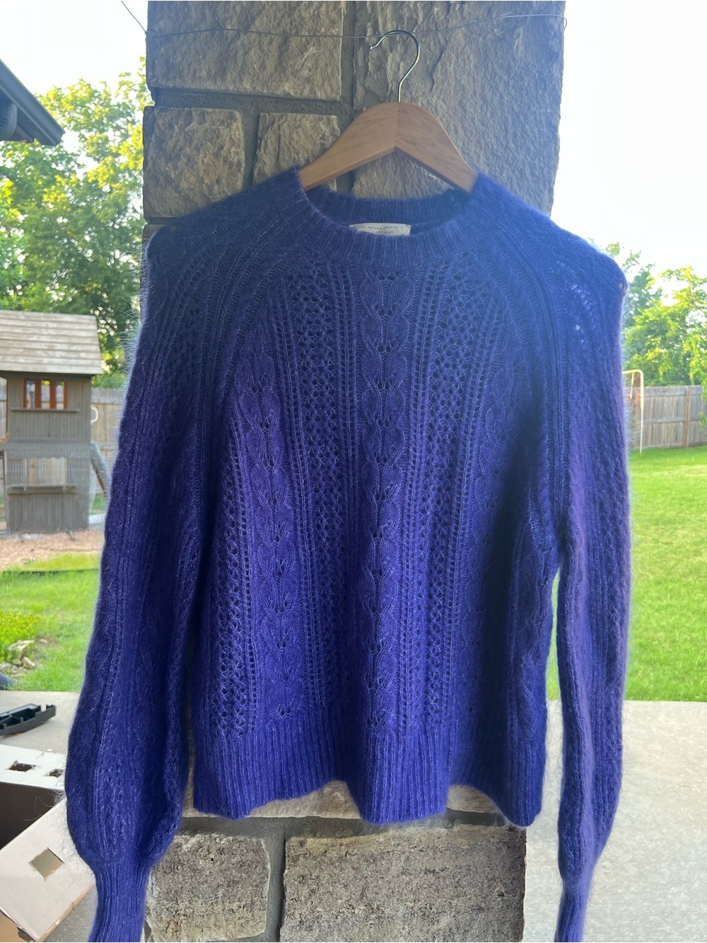 Sezan purple fancy knit jumper size s